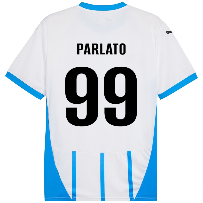 Dětské Claudio Parlato #99 Bílá Modrá Daleko Hráčské Dresy 2024/25 Dres