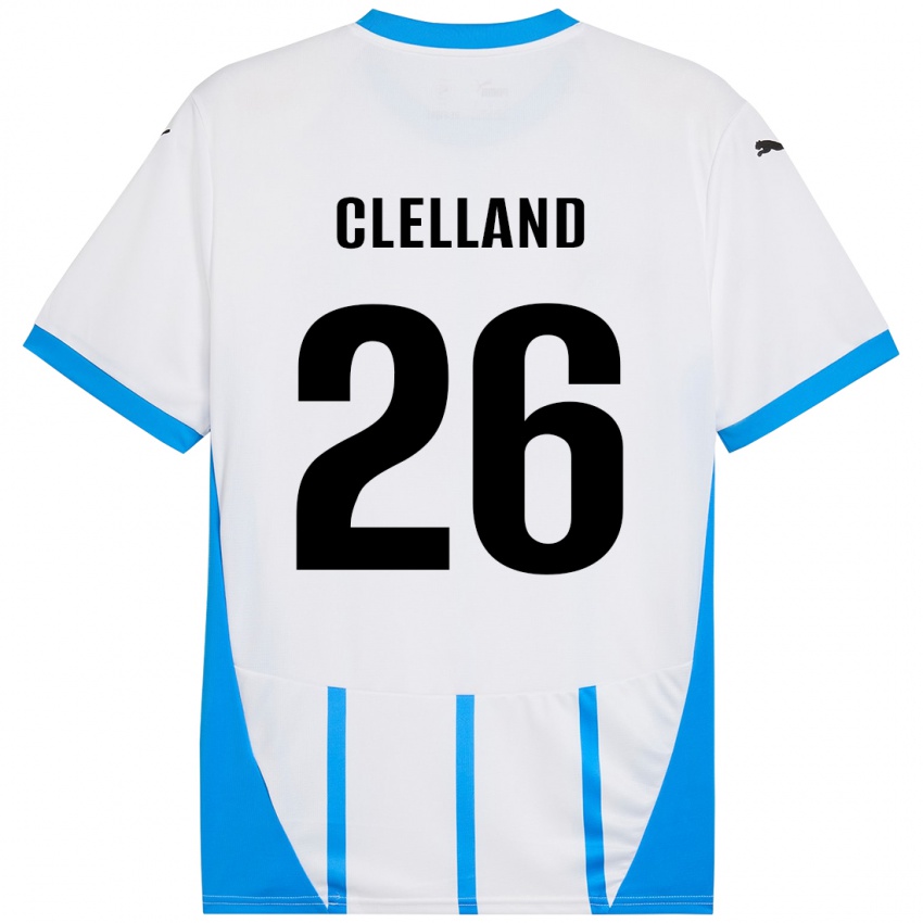 Dětské Lana Clelland #26 Bílá Modrá Daleko Hráčské Dresy 2024/25 Dres