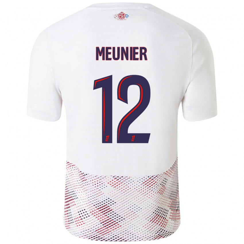 Dětské Thomas Meunier #12 Bílá Královská Modrá Daleko Hráčské Dresy 2024/25 Dres