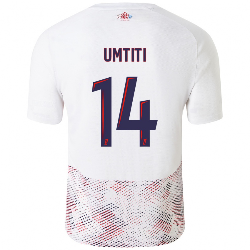 Dětské Samuel Umtiti #14 Bílá Královská Modrá Daleko Hráčské Dresy 2024/25 Dres