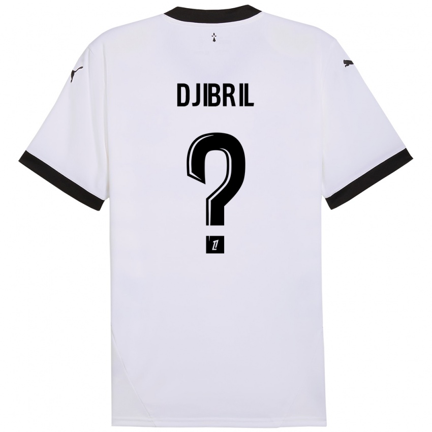 Dětské Djibril Diallo #0 Bílá Černá Daleko Hráčské Dresy 2024/25 Dres