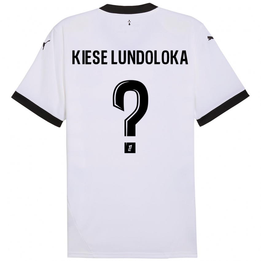 Dětské Jeanslor Kiese Lundoloka #0 Bílá Černá Daleko Hráčské Dresy 2024/25 Dres