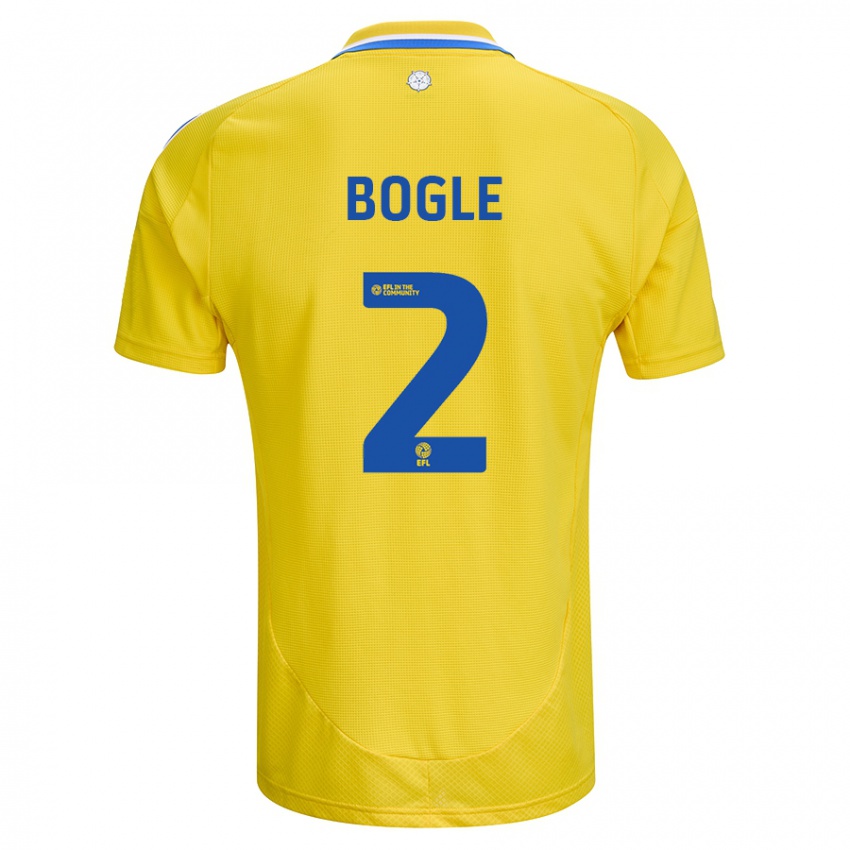 Dětské Jayden Bogle #2 Žlutá Modrá Daleko Hráčské Dresy 2024/25 Dres