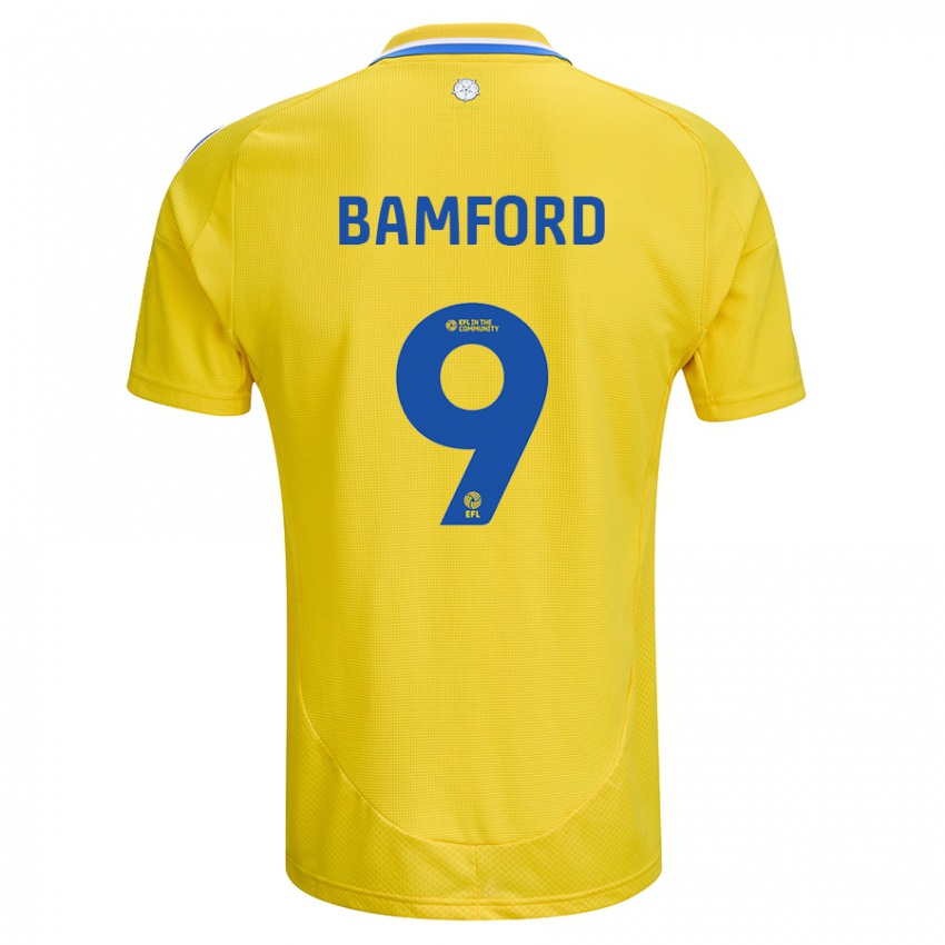 Dětské Patrick Bamford #9 Žlutá Modrá Daleko Hráčské Dresy 2024/25 Dres