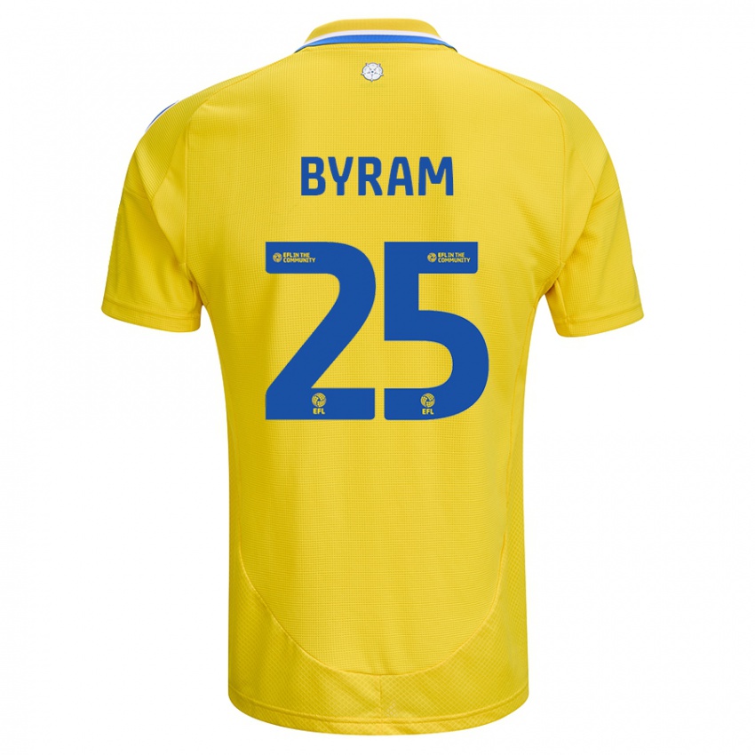 Dětské Sam Byram #25 Žlutá Modrá Daleko Hráčské Dresy 2024/25 Dres