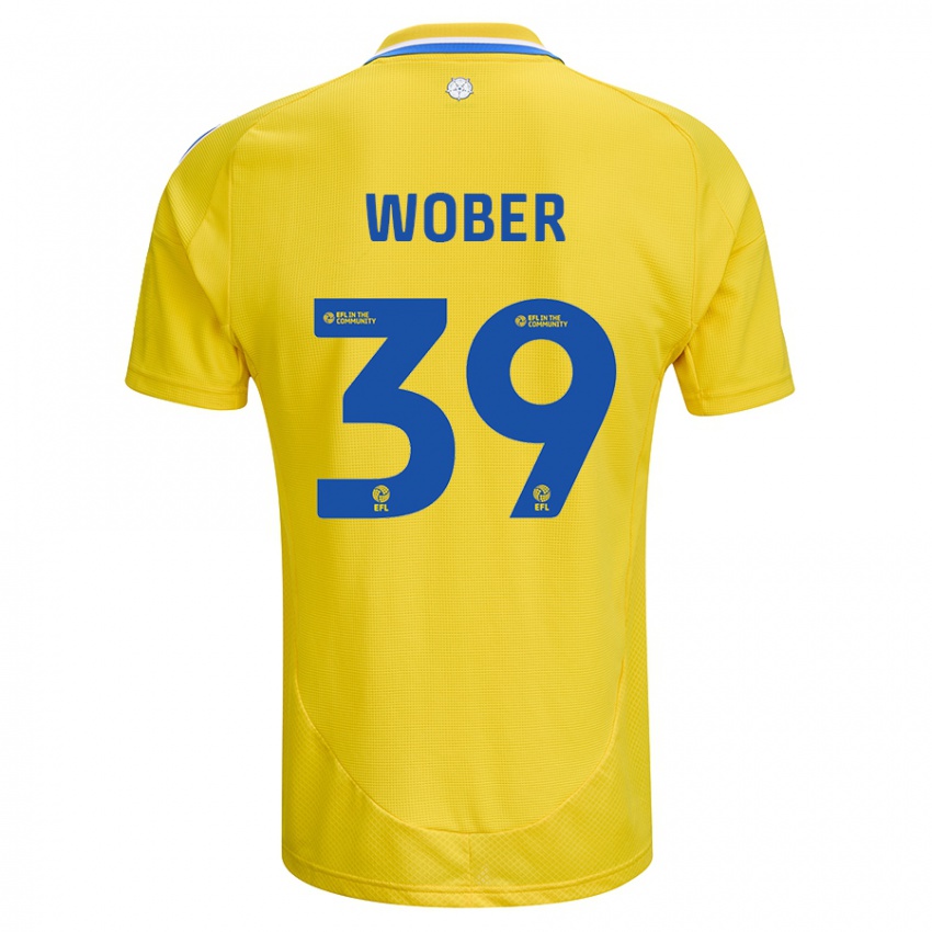 Dětské Maximilian Wöber #39 Žlutá Modrá Daleko Hráčské Dresy 2024/25 Dres