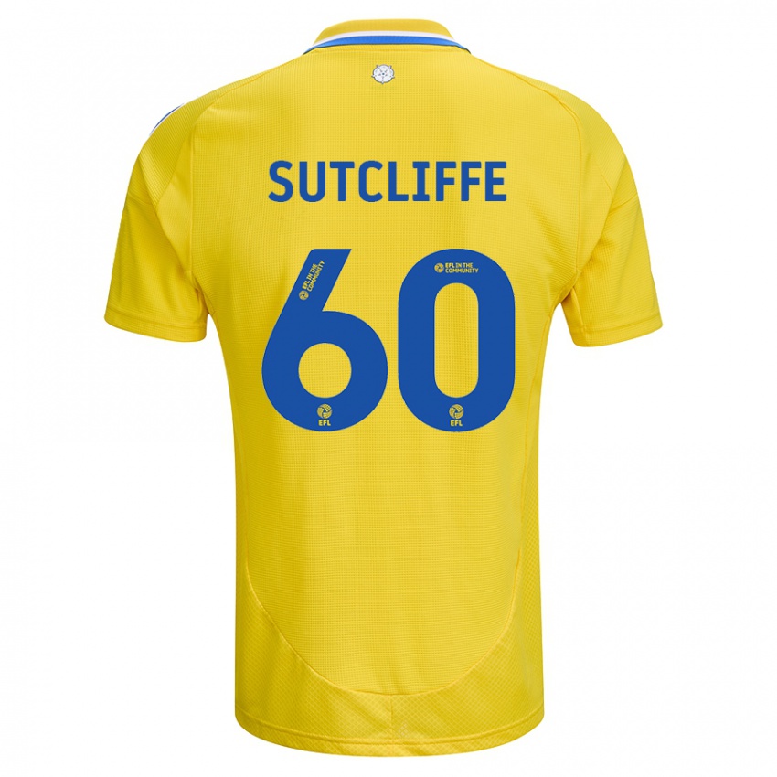 Dětské Harvey Sutcliffe #60 Žlutá Modrá Daleko Hráčské Dresy 2024/25 Dres