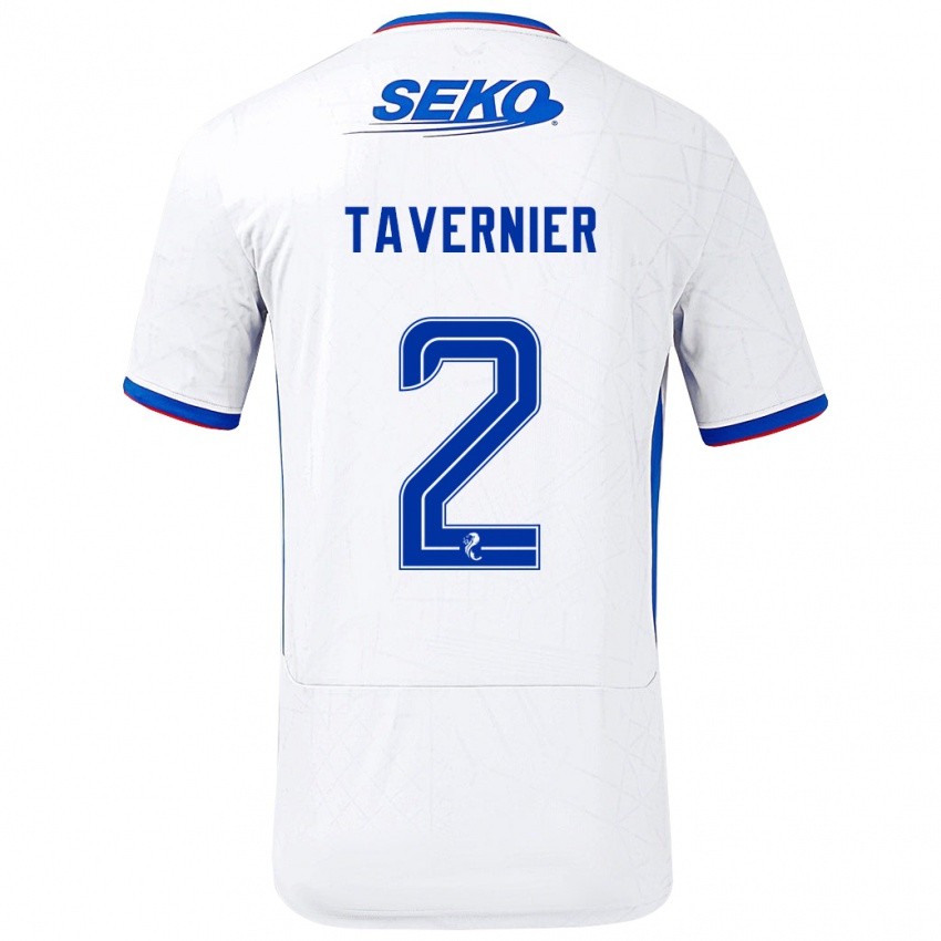 Dětské James Tavernier #2 Bílá Modrá Daleko Hráčské Dresy 2024/25 Dres