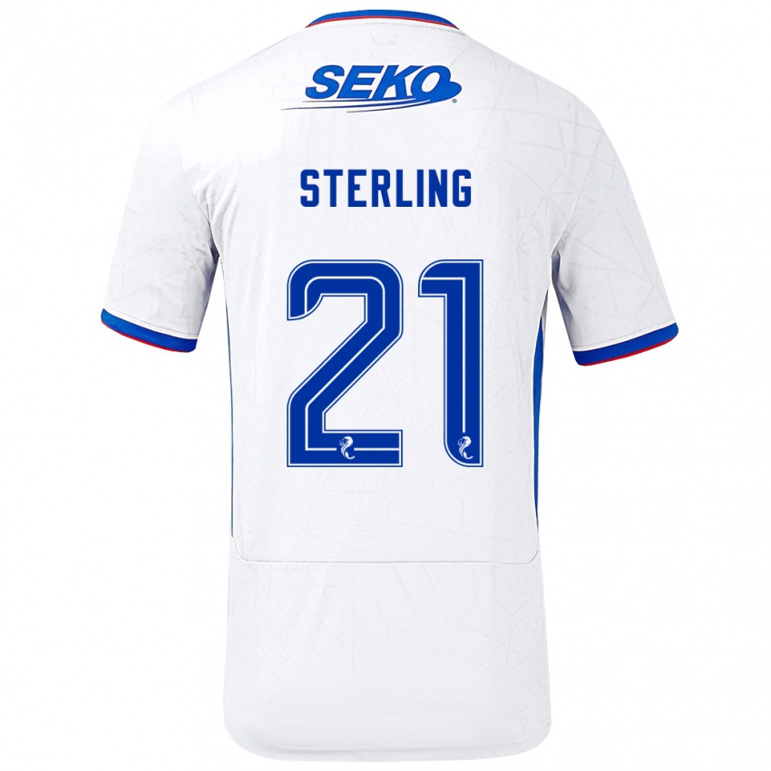 Dětské Dujon Sterling #21 Bílá Modrá Daleko Hráčské Dresy 2024/25 Dres