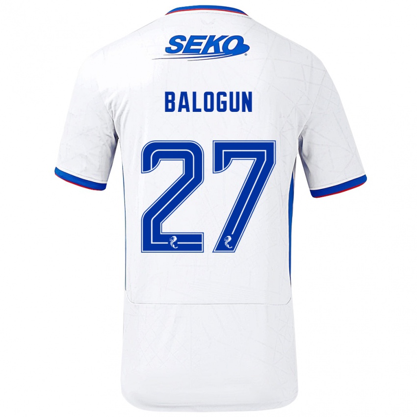 Dětské Leon Balogun #27 Bílá Modrá Daleko Hráčské Dresy 2024/25 Dres