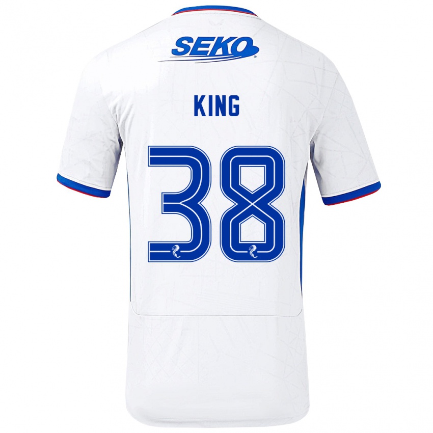 Dětské Leon King #38 Bílá Modrá Daleko Hráčské Dresy 2024/25 Dres