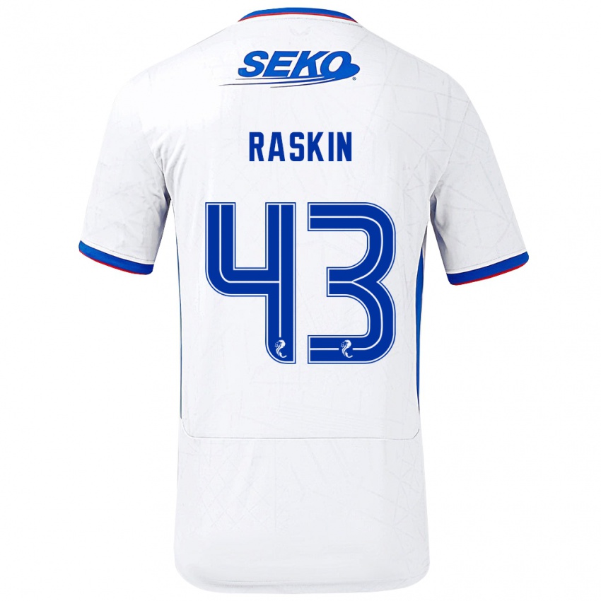 Dětské Nicolas Raskin #43 Bílá Modrá Daleko Hráčské Dresy 2024/25 Dres