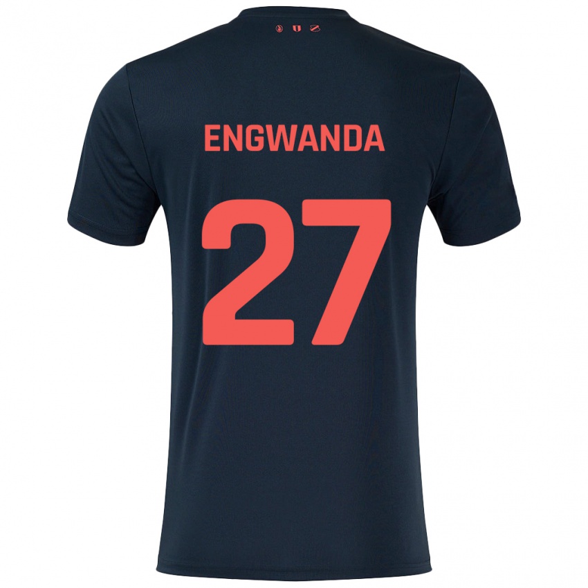 Dětské Alonzo Engwanda #27 Černá Červená Daleko Hráčské Dresy 2024/25 Dres