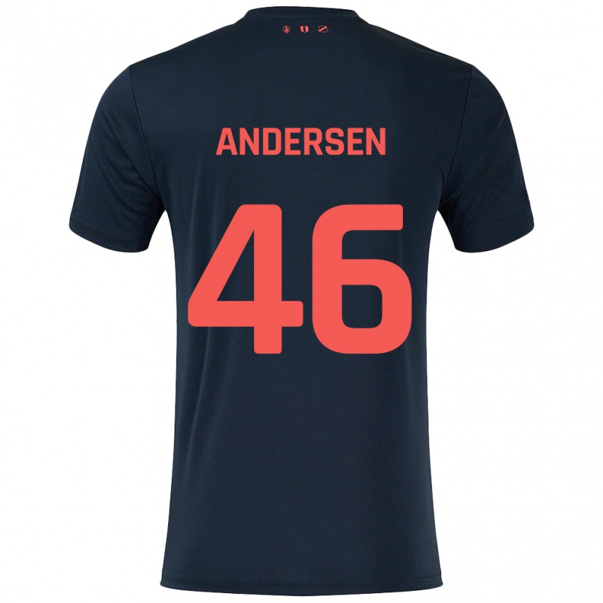 Dětské Silas Andersen #46 Černá Červená Daleko Hráčské Dresy 2024/25 Dres