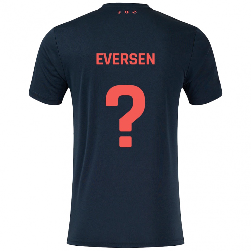 Dětské Justin Eversen #0 Černá Červená Daleko Hráčské Dresy 2024/25 Dres