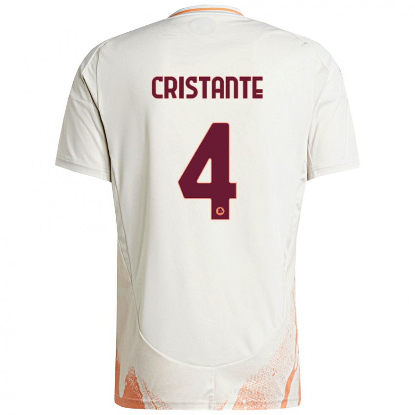 Dětské Bryan Cristante #4 Krémová Bílá Oranžová Daleko Hráčské Dresy 2024/25 Dres