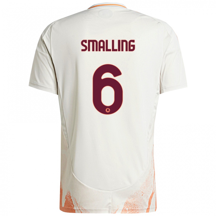 Dětské Chris Smalling #6 Krémová Bílá Oranžová Daleko Hráčské Dresy 2024/25 Dres