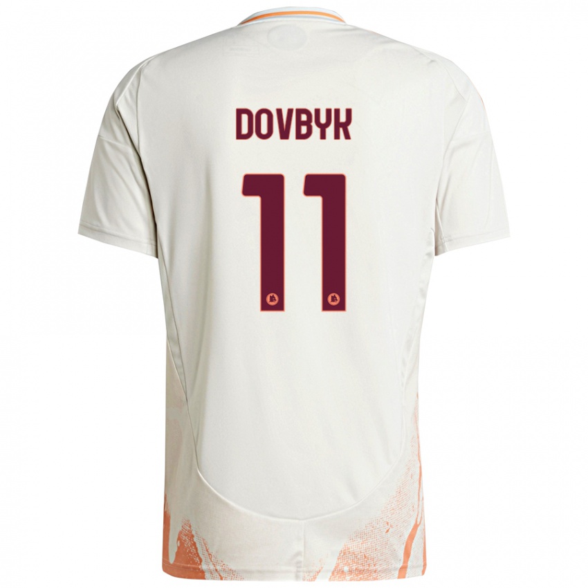 Dětské Artem Dovbyk #11 Krémová Bílá Oranžová Daleko Hráčské Dresy 2024/25 Dres