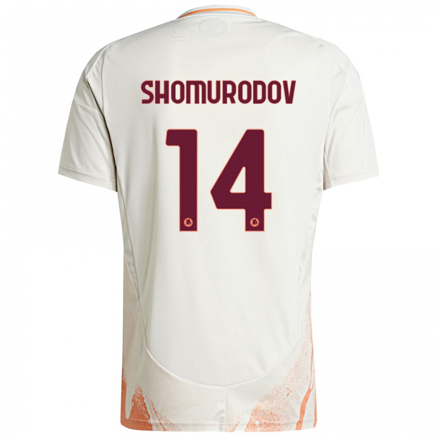 Dětské Eldor Shomurodov #14 Krémová Bílá Oranžová Daleko Hráčské Dresy 2024/25 Dres