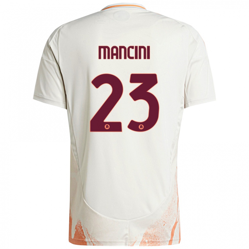 Dětské Gianluca Mancini #23 Krémová Bílá Oranžová Daleko Hráčské Dresy 2024/25 Dres