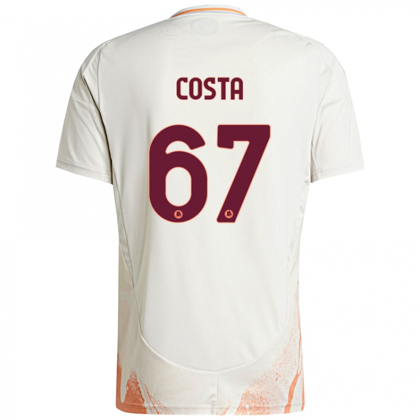 Dětské João Costa #67 Krémová Bílá Oranžová Daleko Hráčské Dresy 2024/25 Dres