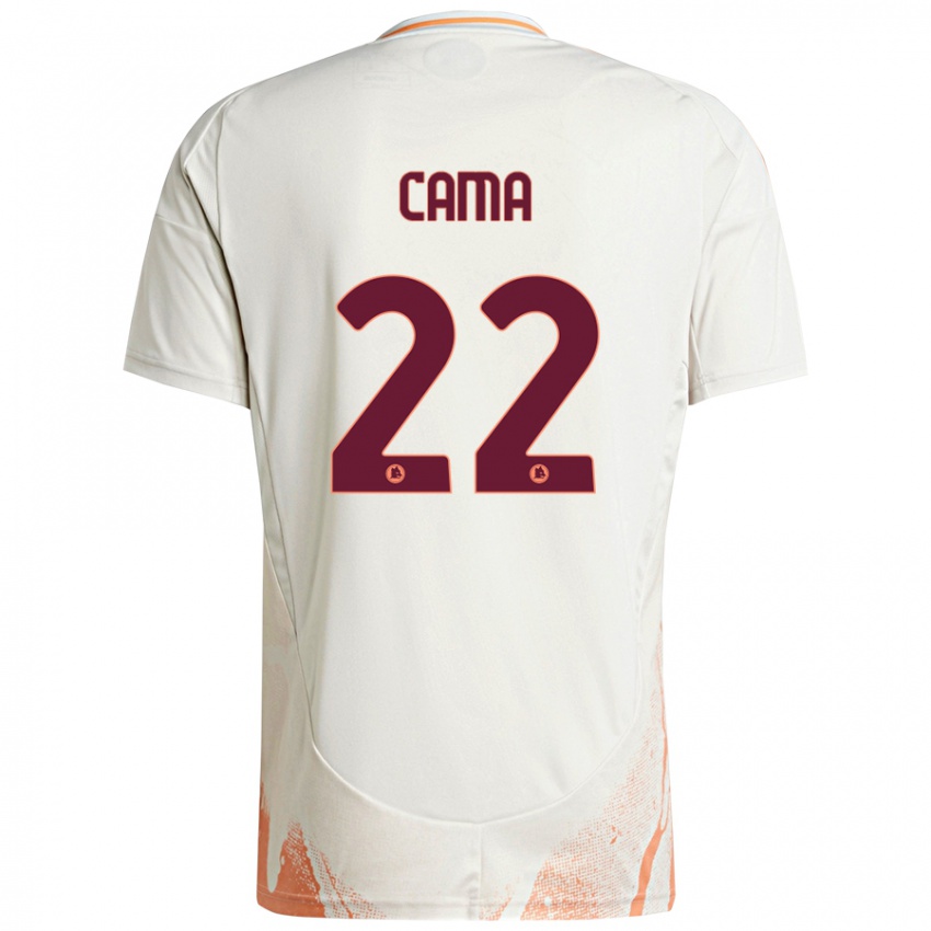 Dětské Cristian Cama #22 Krémová Bílá Oranžová Daleko Hráčské Dresy 2024/25 Dres