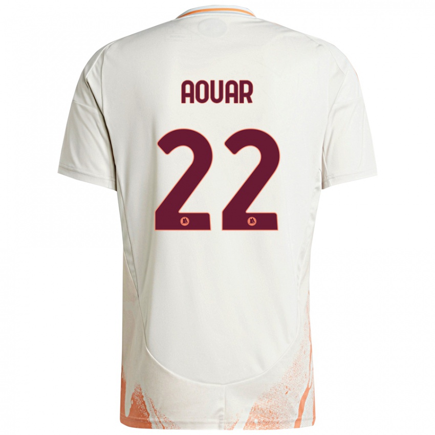 Dětské Houssem Aouar #22 Krémová Bílá Oranžová Daleko Hráčské Dresy 2024/25 Dres