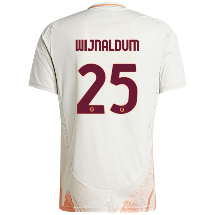 Dětské Georginio Wijnaldum #25 Krémová Bílá Oranžová Daleko Hráčské Dresy 2024/25 Dres