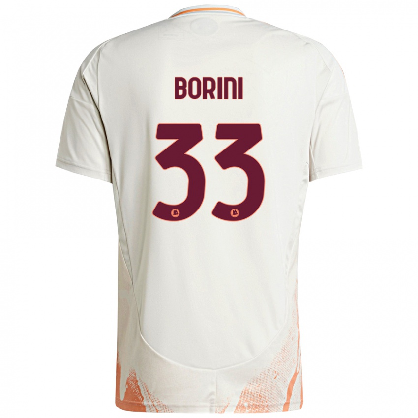 Dětské Joyce Borini #33 Krémová Bílá Oranžová Daleko Hráčské Dresy 2024/25 Dres