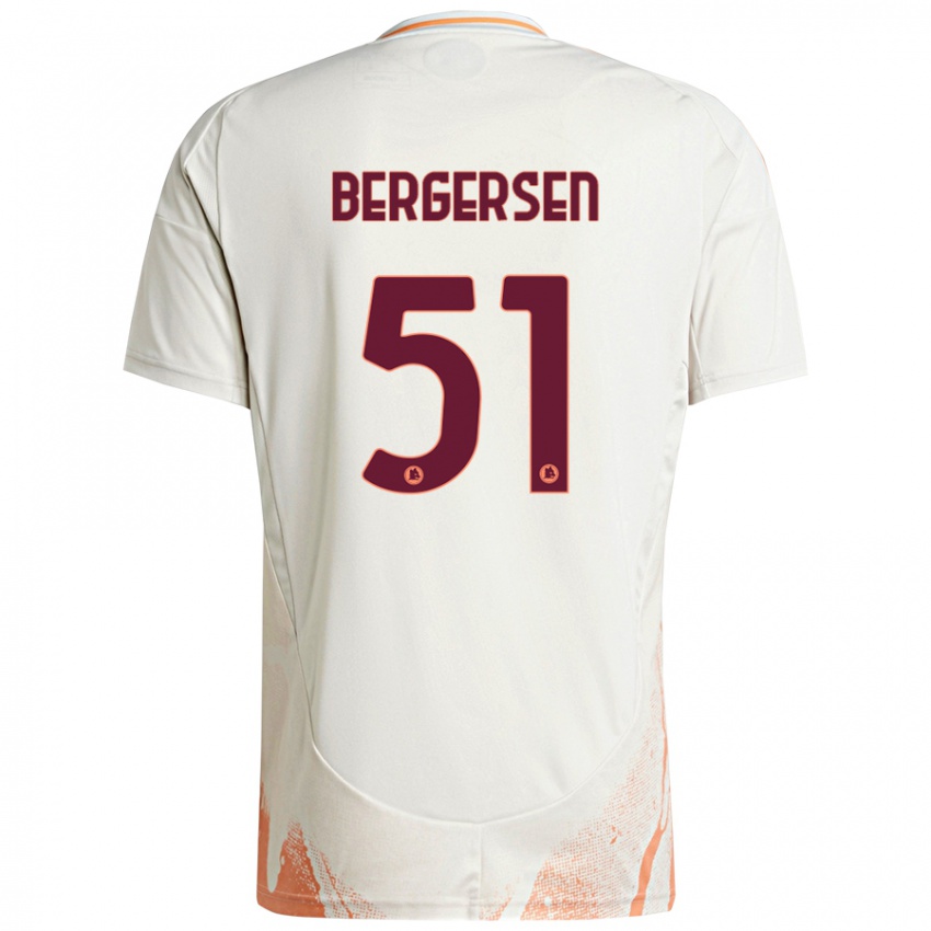 Dětské Mina Bergersen #51 Krémová Bílá Oranžová Daleko Hráčské Dresy 2024/25 Dres