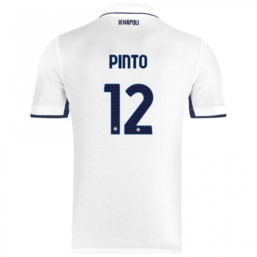 Dětské Ciro Pinto #12 Bílá Královská Modrá Daleko Hráčské Dresy 2024/25 Dres