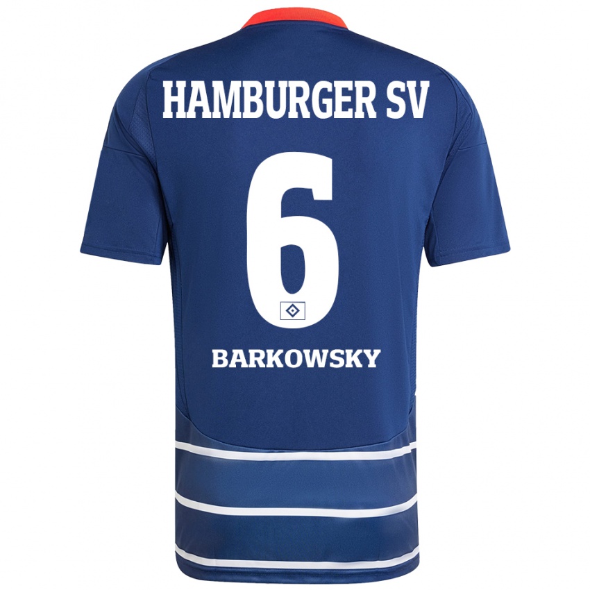 Dětské Finn Barkowsky #6 Tmavě Modrá Daleko Hráčské Dresy 2024/25 Dres