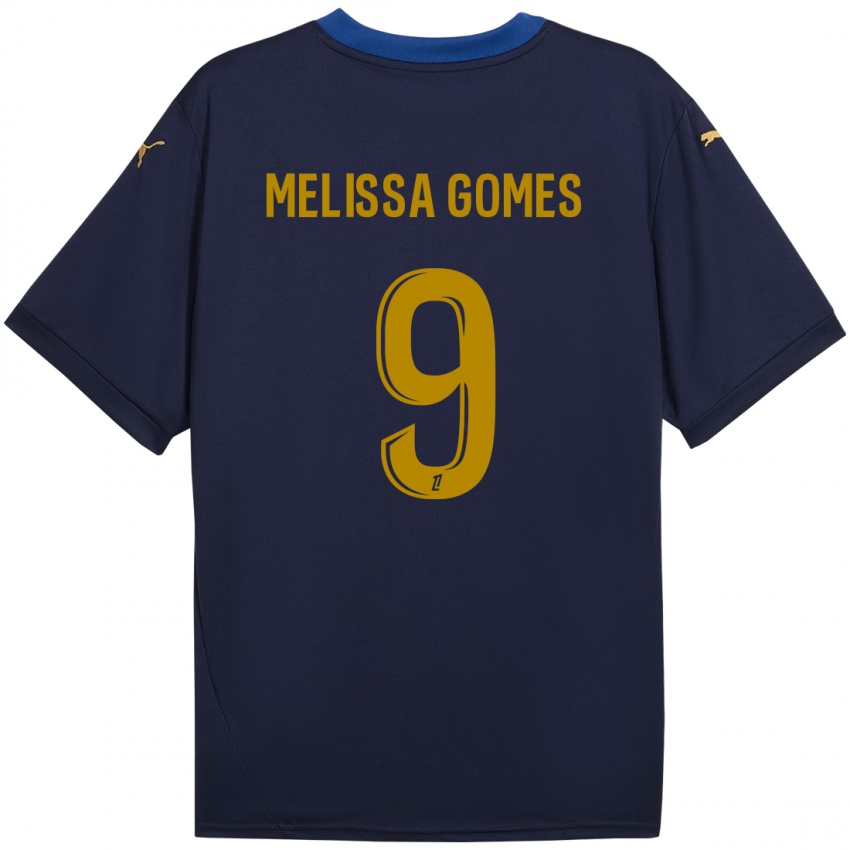 Dětské Melissa Ferreira Gomes #9 Námořnické Zlato Daleko Hráčské Dresy 2024/25 Dres