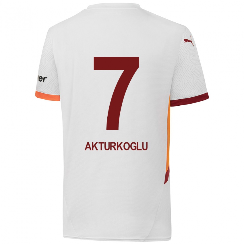 Dětské Kerem Aktürkoğlu #7 Bílá Žlutá Červená Daleko Hráčské Dresy 2024/25 Dres