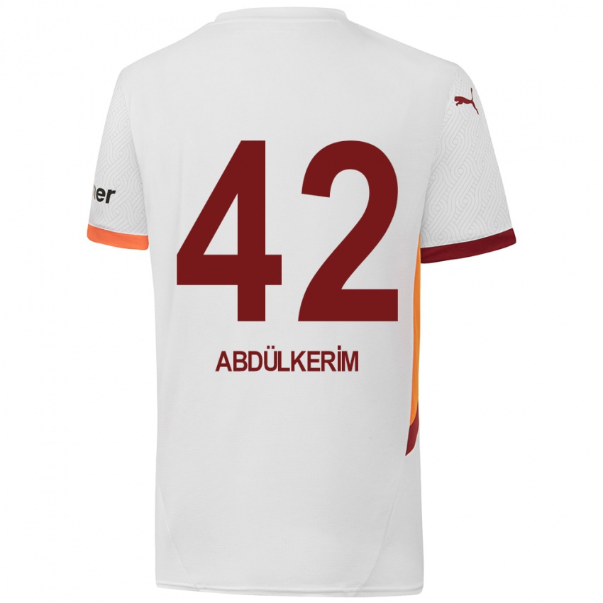 Dětské Abdülkerim Bardakcı #42 Bílá Žlutá Červená Daleko Hráčské Dresy 2024/25 Dres