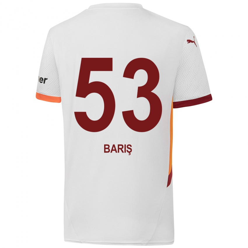 Dětské Barış Alper Yılmaz #53 Bílá Žlutá Červená Daleko Hráčské Dresy 2024/25 Dres