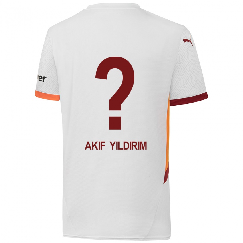 Dětské Mehmet Akif Yıldırım #0 Bílá Žlutá Červená Daleko Hráčské Dresy 2024/25 Dres