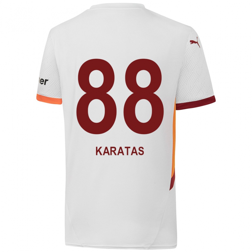 Dětské Kazımcan Karataş #88 Bílá Žlutá Červená Daleko Hráčské Dresy 2024/25 Dres