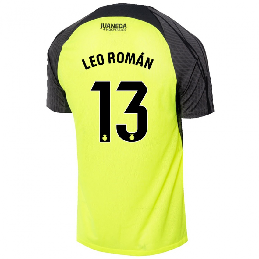 Dětské Leo Román #13 Fluorescenční Zelená Černá Daleko Hráčské Dresy 2024/25 Dres