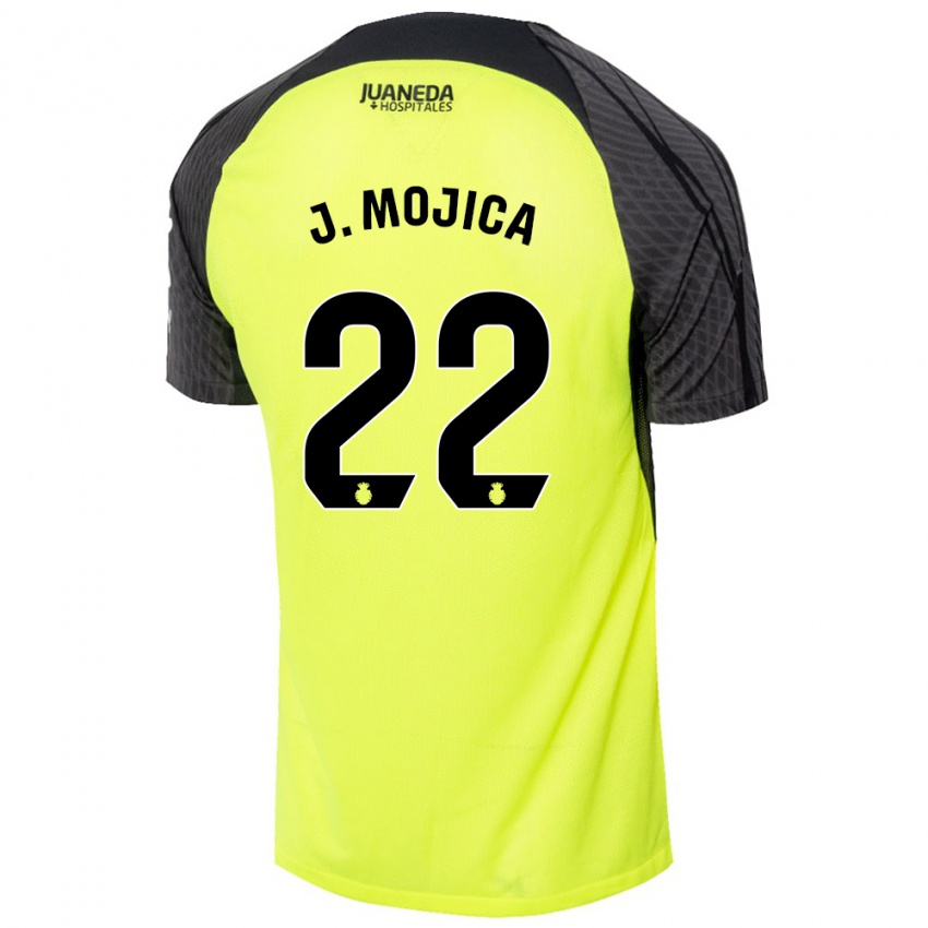 Dětské Johan Mojica #22 Fluorescenční Zelená Černá Daleko Hráčské Dresy 2024/25 Dres