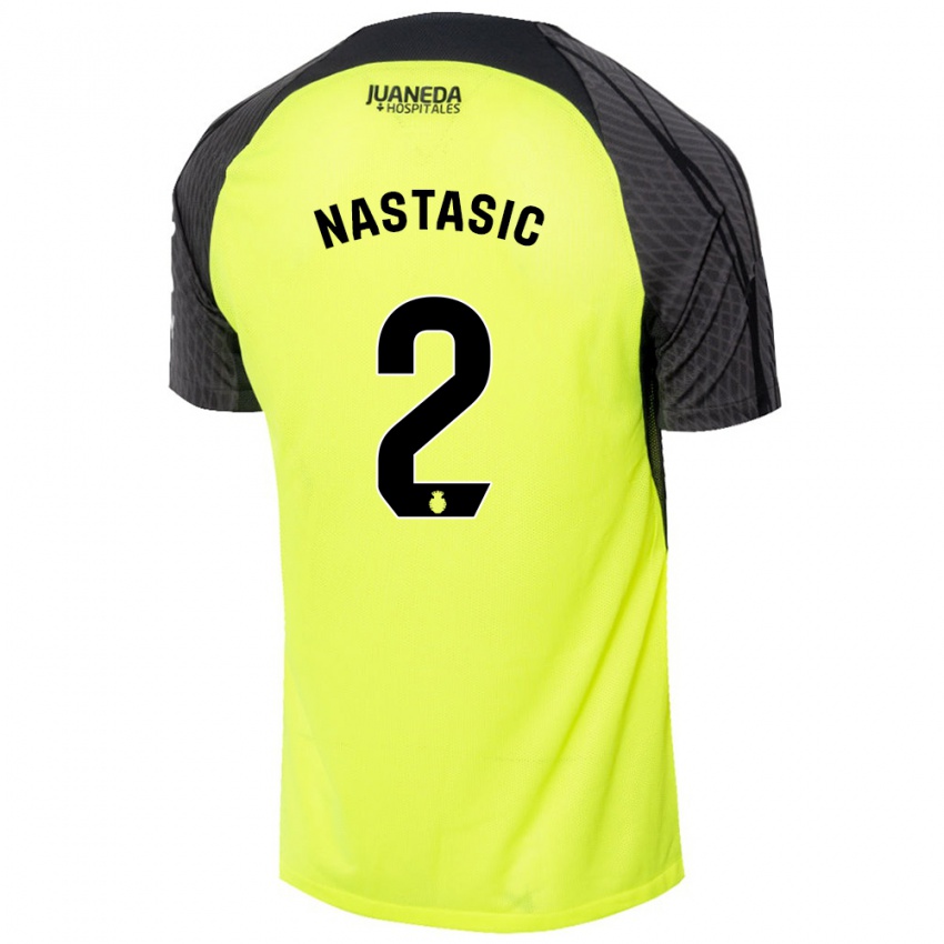 Dětské Matija Nastasic #2 Fluorescenční Zelená Černá Daleko Hráčské Dresy 2024/25 Dres