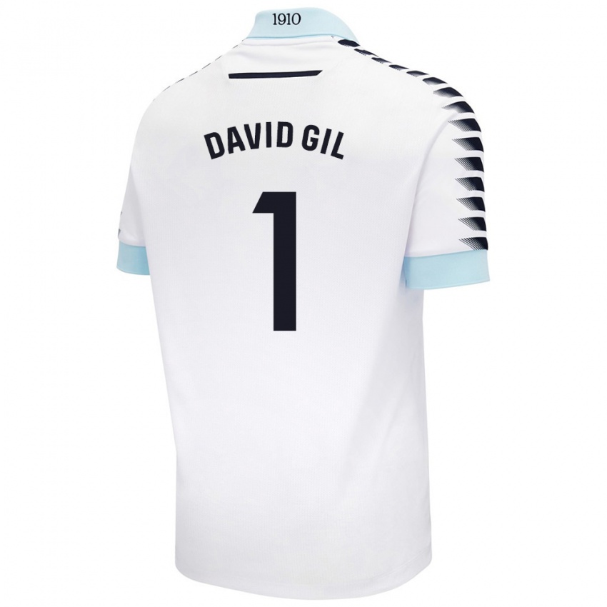 Dětské David Gil #1 Bílá Modrá Daleko Hráčské Dresy 2024/25 Dres