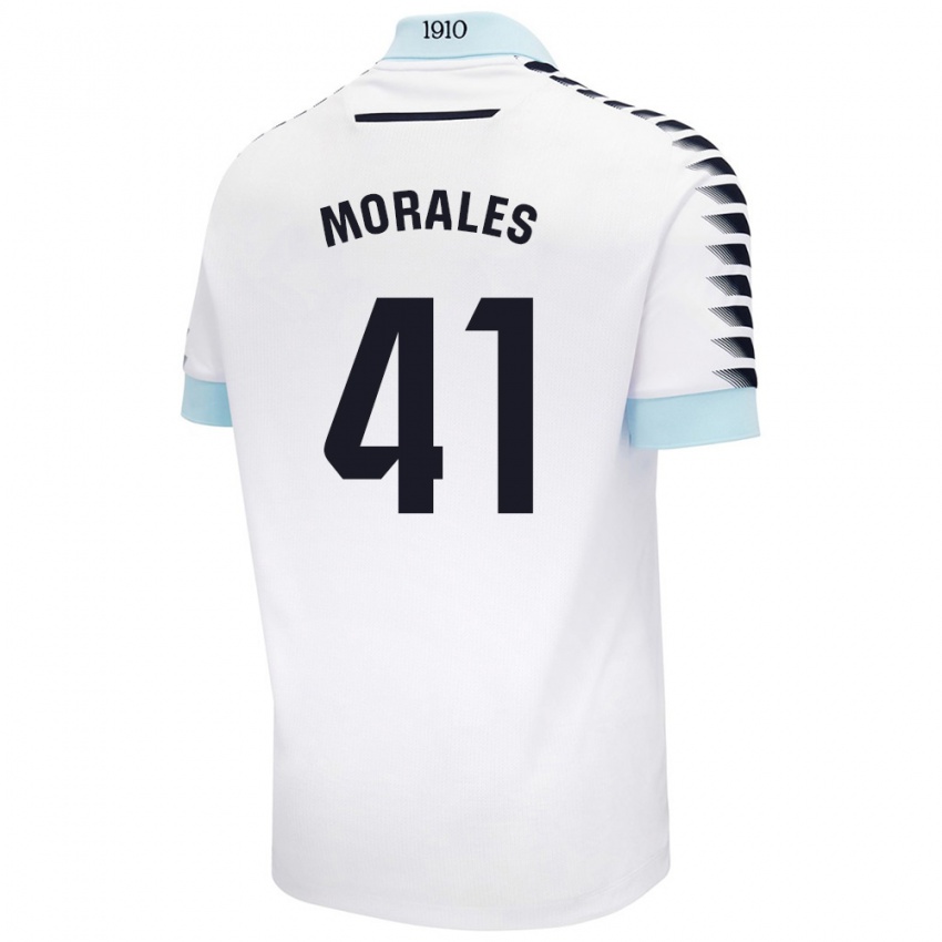 Dětské Luis Morales #41 Bílá Modrá Daleko Hráčské Dresy 2024/25 Dres