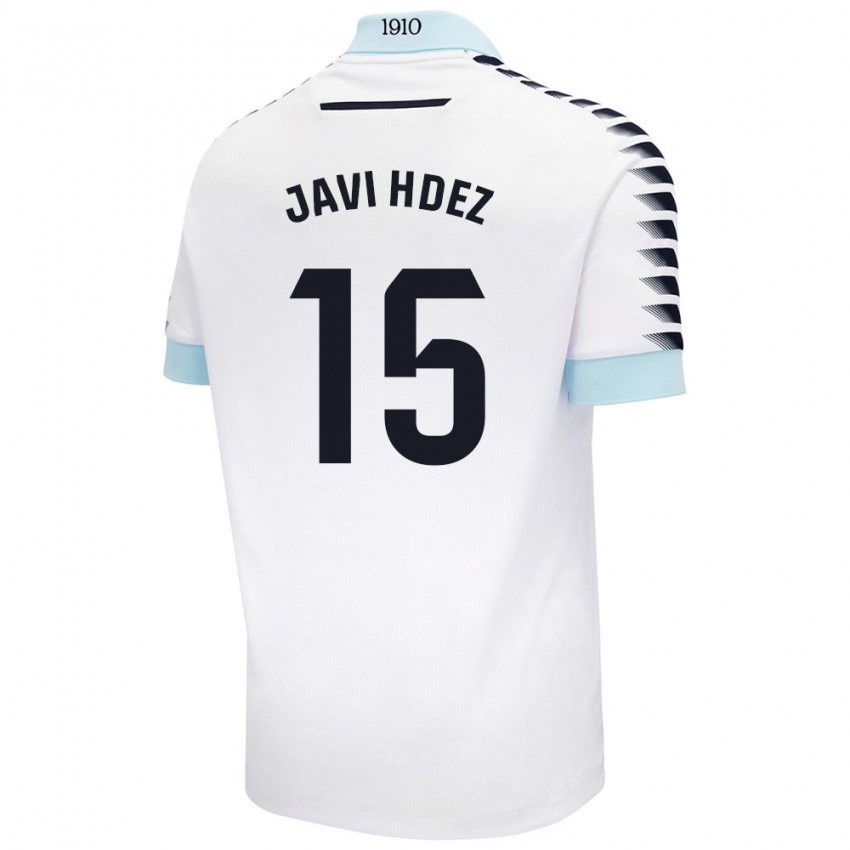 Dětské Javi Hernández #15 Bílá Modrá Daleko Hráčské Dresy 2024/25 Dres