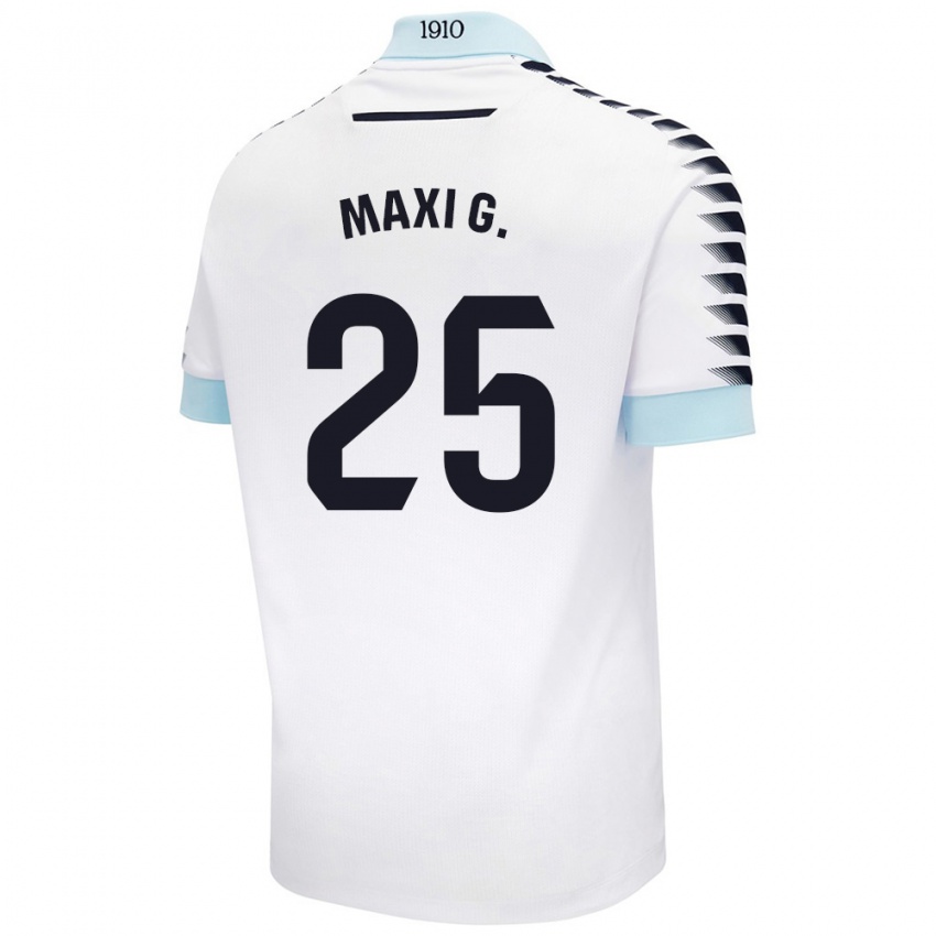 Dětské Maxi Gómez #25 Bílá Modrá Daleko Hráčské Dresy 2024/25 Dres