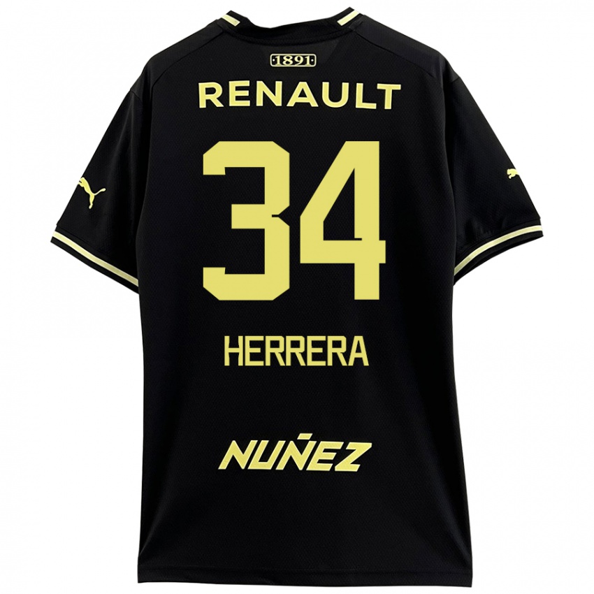 Dětské Nahuel Herrera #34 Černá Žlutá Daleko Hráčské Dresy 2024/25 Dres