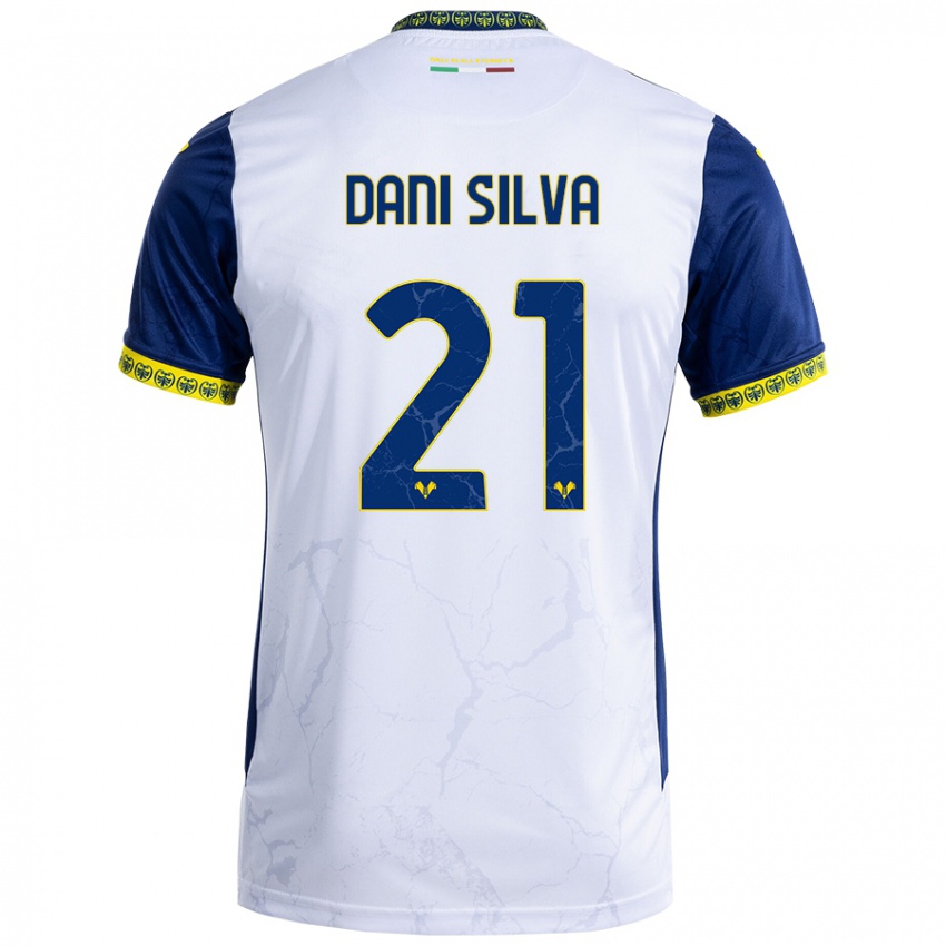 Dětské Dani Silva #21 Bílá Modrá Daleko Hráčské Dresy 2024/25 Dres