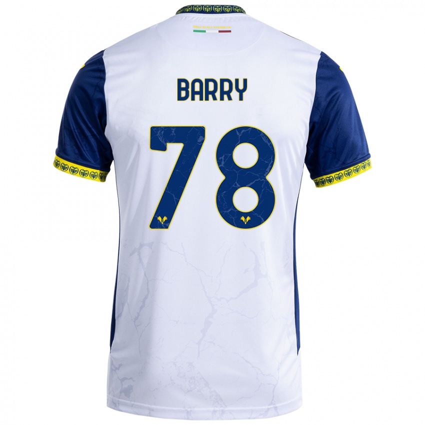 Dětské Oumar Barry #78 Bílá Modrá Daleko Hráčské Dresy 2024/25 Dres