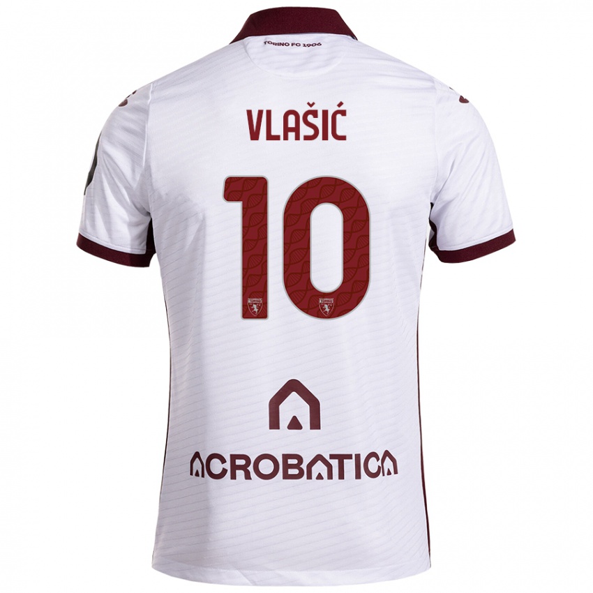 Dětské Nikola Vlašić #10 Bílá Kaštanová Daleko Hráčské Dresy 2024/25 Dres