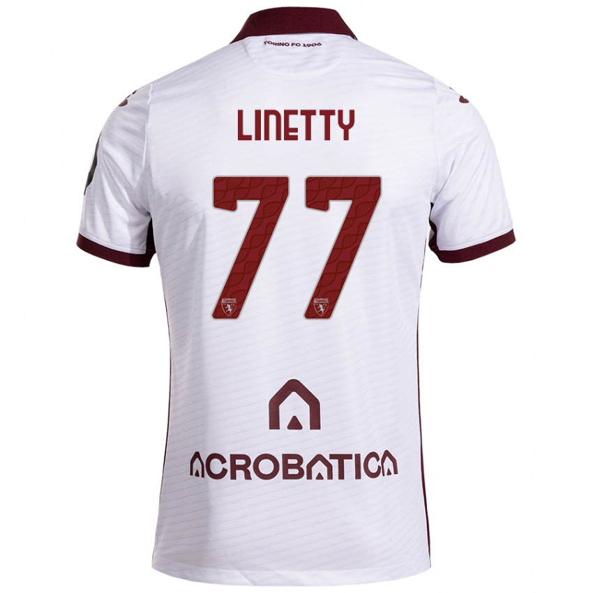 Dětské Karol Linetty #77 Bílá Kaštanová Daleko Hráčské Dresy 2024/25 Dres